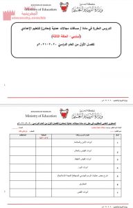 الدروس المقررة في مادة مجالات عملية (معادن) للتعليم الإعدادي (أساسي الحلقة الثالثة)