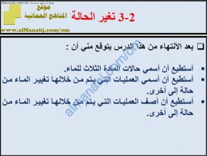 ملخص شرح درس تغير الحالة مع حل الأنشطة (علوم) السابع