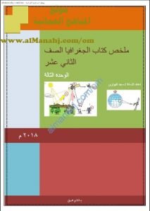 ملخص الوحدة الثالثة (أسئلة وأجوبة) (جغرافيا) الثاني عشر