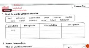 انشطة اللغة الإنجليزية2