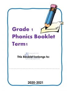 مذكرة مراجعة لحروف الأبجدية PHONICS BOOKLET, (لغة انجليزية) الأول