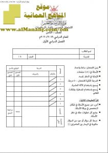 أسئلة الامتحان التدريبي (رياضيات) الثامن