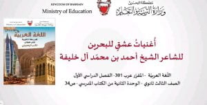 شرح قصيدة أغنيات عشق البحرين