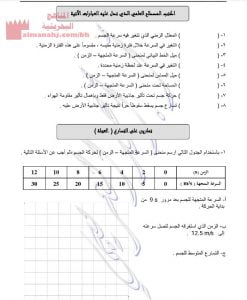 ملخص الفصل الثالث (فيزياء) الأول الثانوي