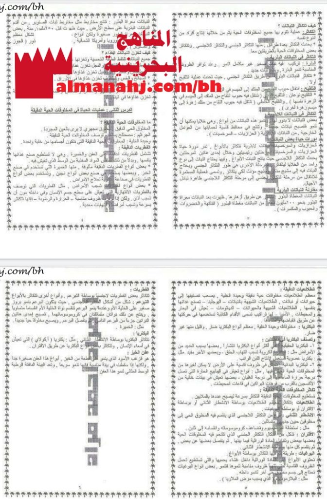 مذكرة المراجعة النهائية مع الإجابة (علوم) السادس