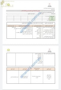 تحضير الكتروني الوحدة الأولى (لغة عربية) الأول