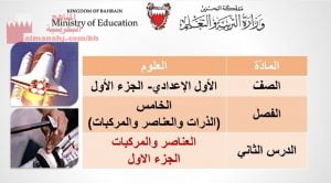 عرض بوربوينت لدرس العناصر والمركبات الجزء الأوّل