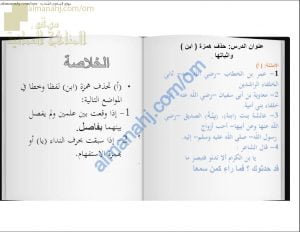 ملخص مختصر لدرس إثبات همزة ابن وحذفها (لغة عربية) السابع