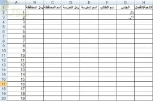 مخطط نتائج الاختبار التشخيصي للغة الإنجليزية (لغة انجليزية) ملفات مدرسية
