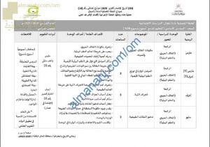 الخطة الفصلية لنظام التعليم المدمج (اجتماعيات) السادس