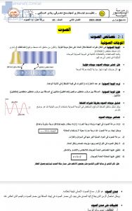 ملخص درس خصائص الصوت, (فيزياء) العاشر المتقدم