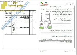 اختبار قصير نموذج 1 (منهج كامبردج) مع الإجابة -نشاط (7-7) (علوم) الثامن