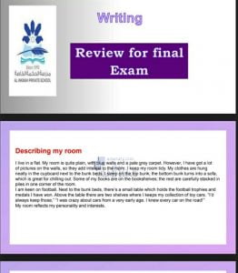 مواضيع الكتابة كاملة, (لغة انجليزية) الثامن