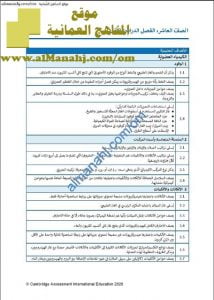 الأهداف التعليمية للمنهج (وفق منهج كامبردج) (كيمياء) العاشر