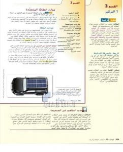 حل درس (موارد الطاقة المتجددة), (علوم) التاسع العام
