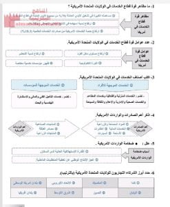 حل درس الولايات المتحدة
