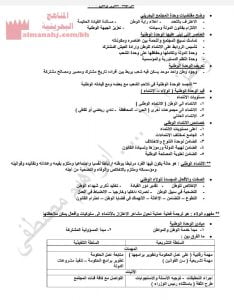 مراجعة شاملة لمقرر وطن 101 (المواد الاجتماعية) الأول الثانوي