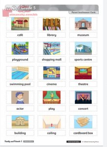 مفردات الكتاب وصور تعريفية عنها (لغة انجليزية) الخامس