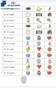 أوراق عمل شاملة للفصل الأول, (لغة انجليزية) الأول