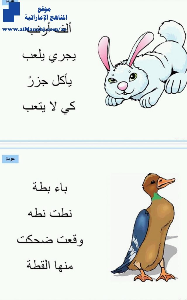 أنشودة كل حرف من حروف الهجاء, (لغة عربية) KG1
