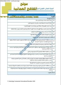 الأهداف التعليمية للمنهج (وفق منهج كامبردج) (فيزياء) العاشر