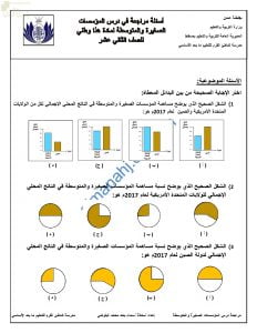 مذكرة أسئلة امتحانية للاختبار النهائي في درس المؤسسات الصغيرة والمتوسطة (هذا وطني) الثاني عشر