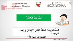 عرض بوربوينت للتدريب العاشر في وحدة المراجعة