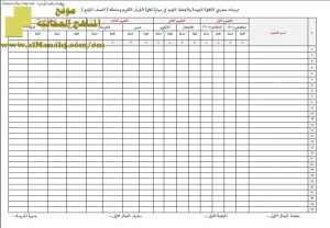 استمارة التقييم الفردي للتلاوة (تربية اسلامية) الرابع