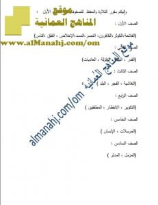 مقرر التلاوة والحفظ لجميع الصفوف (تربية اسلامية) – ملفات مدرسية