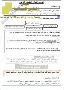 مذكرة تدريبات امتحانية في وحدة مقدمة في مبادئ الاقتصاد (رياضيات تطبيقية) الحادي عشر