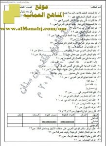 مذكرة المراجعة النهائية للامتحان في الوحدة الأولى (أسئلة وأجوبة) (اجتماعيات) الخامس