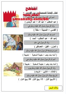أوراق عمل مولد الرسول (ص)