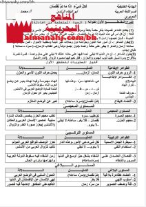 لكل شيء إذا ما تم نقصان (أبو البقاء الرندي) (لغة عربية) الأول الثانوي