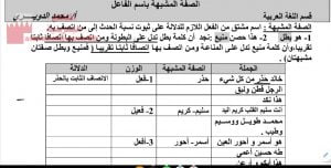 شرح درس الصفة المشبهة