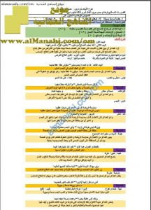ورقة عمل عن شرح الأبيات من درس نصائح طبيب (لغة عربية) الخامس