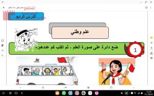شرح الدرس الرابع علم وطني
