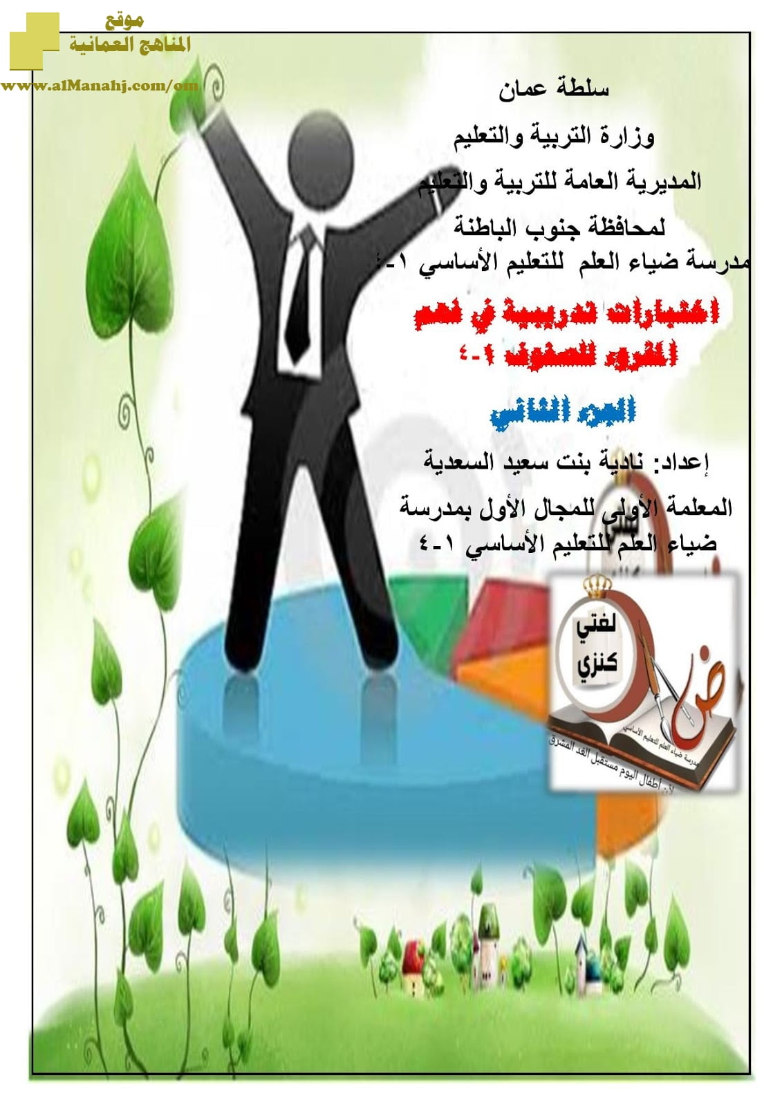 اختبارات تدريبية في فهم المقروء الجزء الثاني (لغة عربية) الأول