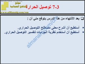 ملخص شرح درس توصيل الحرارة مع حل الأنشطة (علوم) السابع