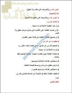 تحضير الكتروني لدرس الحروف التي تكتب ولا تنطق (لغة عربية) الثامن