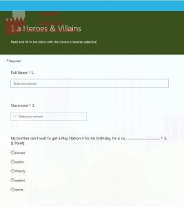 نشاط تدريبي الكتروني نموذج أول (لغة انجليزية) التاسع