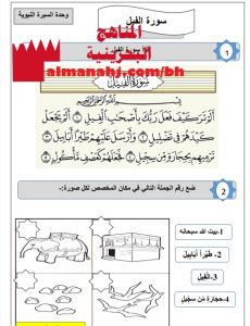 أوراق عمل (سورة الفيل)