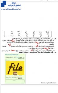 كتاب النشاط حل الوحدة الثالثة, (لغة عربية) الخامس