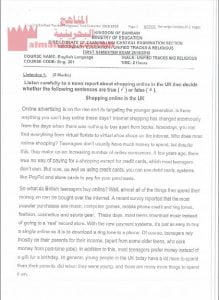 نموذج إجابة اختبار نهاية الفصل (إنج 201) نموذج ثان