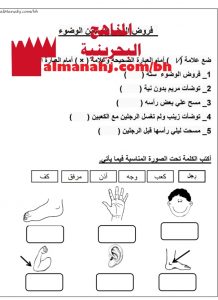 نشاط درس فروض الوضوء وسنن الوضوء (تربية اسلامية) الثالث