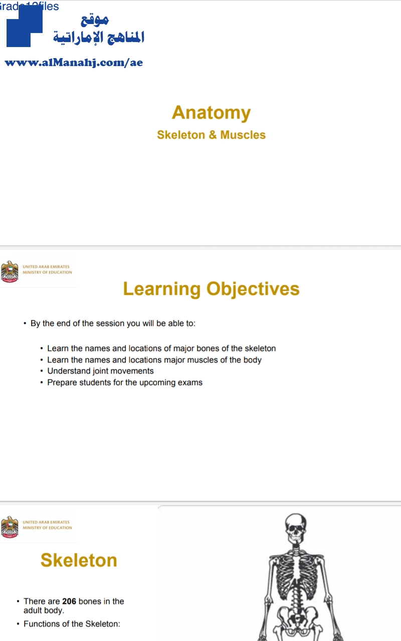 مراجعة شامة للفصل الثاني, (تربية بدنية) الثاني عشر