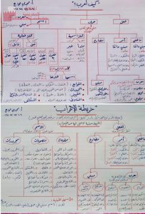 تشجير النحو بخط اليد