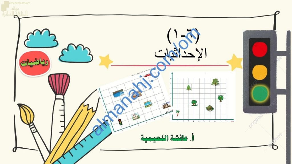 ملخص شرح مختصر ومفصل لدرس الإحداثيات مع أمثلة تدريبية (رياضيات) الخامس