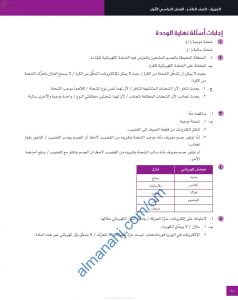 حل وإجابات أسئلة نهاية الوحدة الأولى (الشحنة الكهربائية) (فيزياء) العاشر