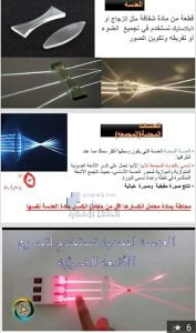 عرض بوربوينت العدسات يتضمن شرح وحل تطبيقات الدرس, (علوم) العاشر العام