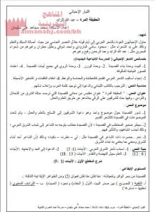 ملخص شرح درس الحقيقة المرة لـ عبد الله الزايد (عرب 301) نموذج ثان (لغة عربية) الثالث الثانوي